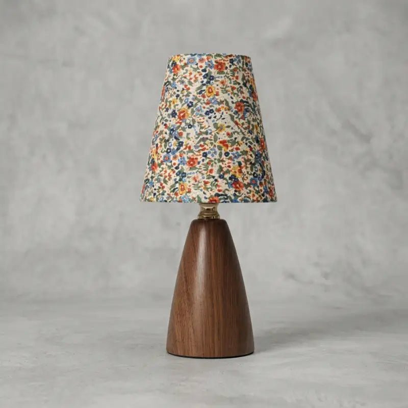 Abajur de Mesa Cúpula de Tecido Floral Clássico
