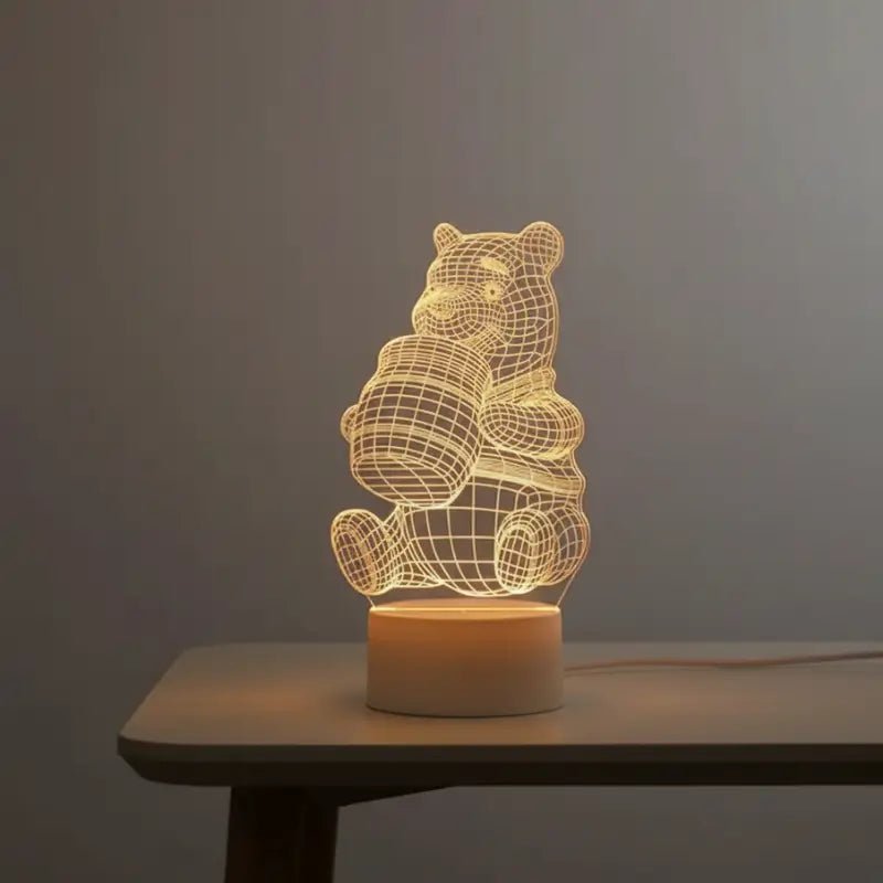 Luminária de Mesa Decorativa LED 3D Criativa Decorativa