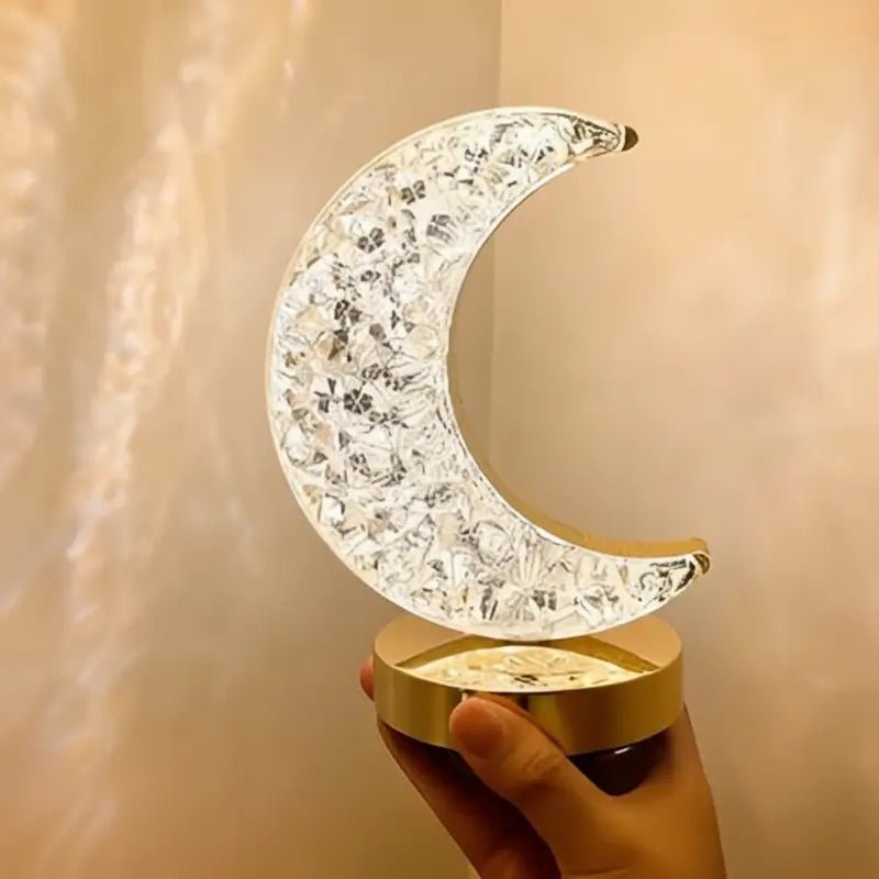 Luminária de Mesa Decorativa LED 3D Lua Estrela