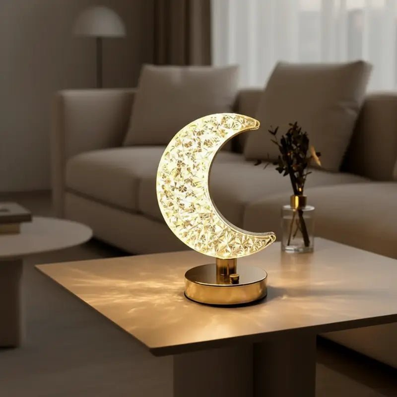 Luminária de Mesa Decorativa LED 3D Lua Estrela