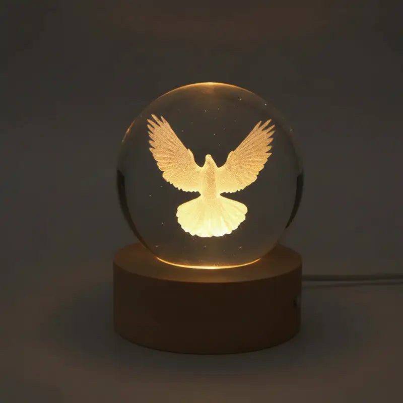 Luminária de Mesa Decorativa LED Globo 3D Religiosa