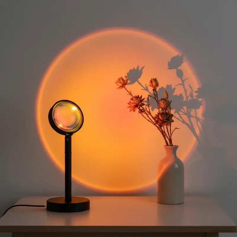 Luminária de Mesa Decorativa Projetor Colorida Atmosfera