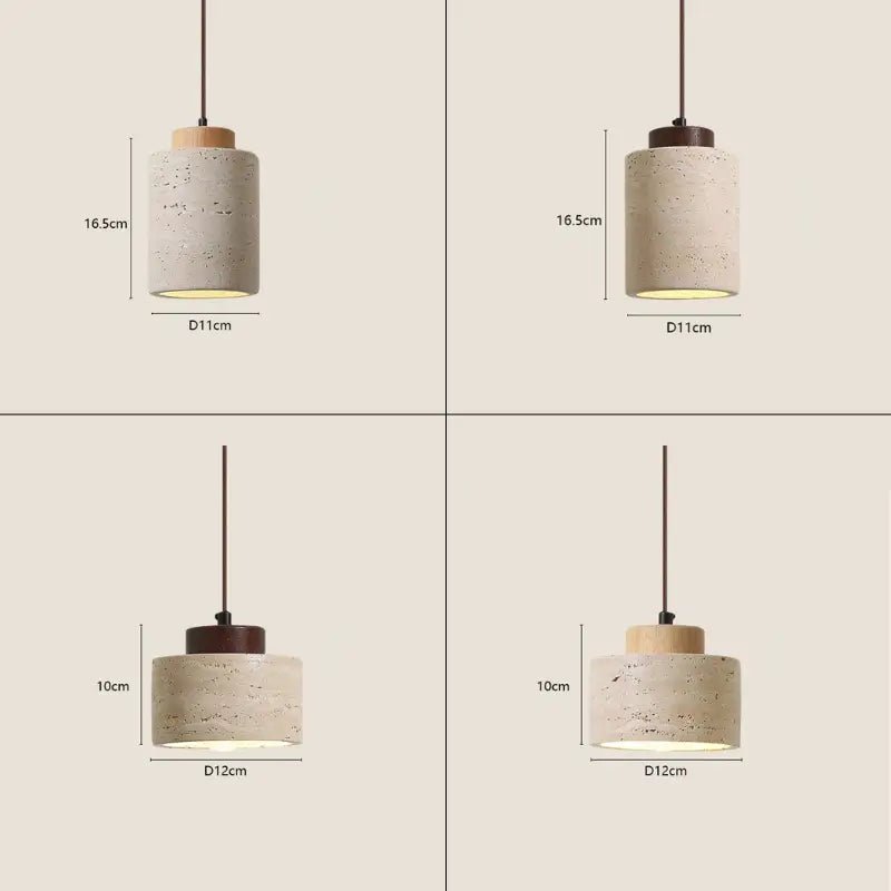Luminária de Teto Pendente Wabi-Sabi Estilo Japonês
