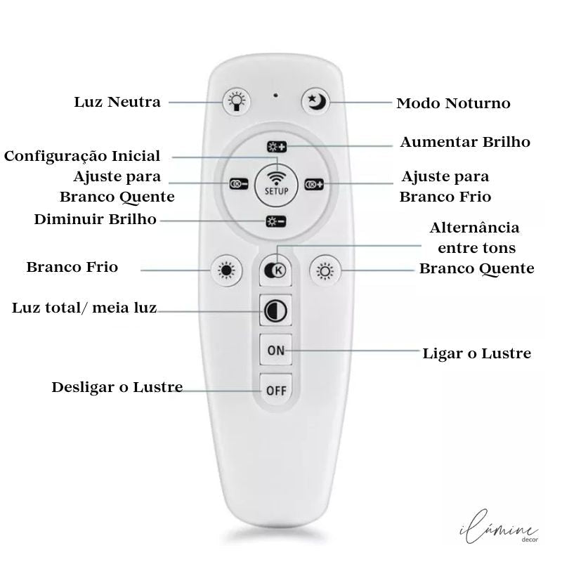 Lustre LED Pendente Infinito Luxo 45W