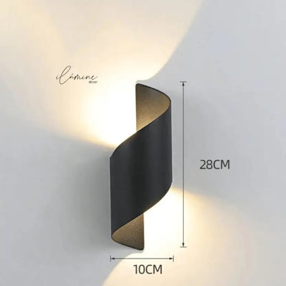 Arandela Externa de Parede Led Espiral