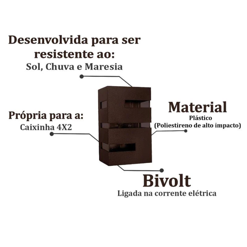 Kit Arandela para Área Externa Frisada