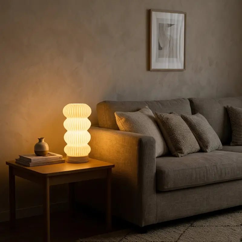 Luminária de Mesa Decorativa Kumo 3D Estilo Japonês
