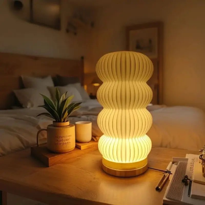 Luminária de Mesa Decorativa Kumo 3D Estilo Japonês