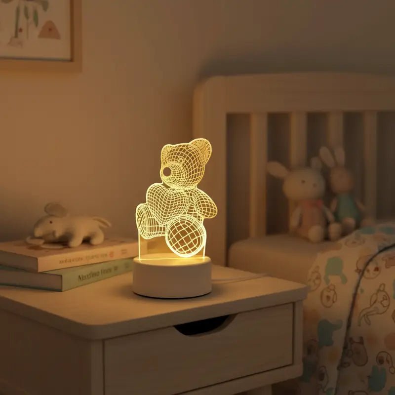 Luminária de Mesa Decorativa LED 3D Criativa Decorativa