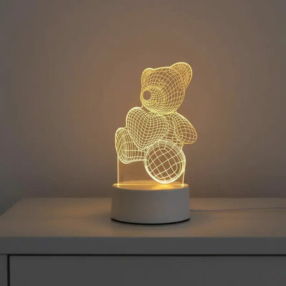 Luminária de Mesa Decorativa LED 3D Criativa Decorativa