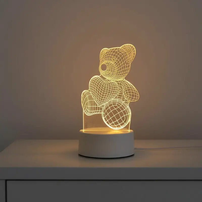Luminária de Mesa Decorativa LED 3D Criativa Decorativa