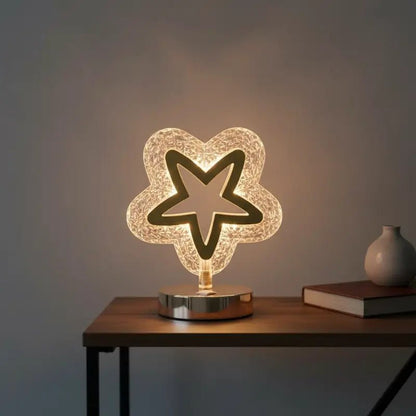 Luminária de Mesa Decorativa LED 3D Lua Estrela