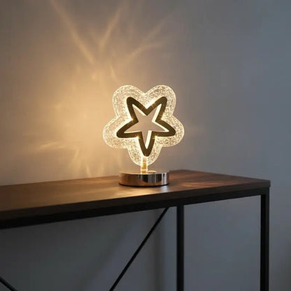 Luminária de Mesa Decorativa LED 3D Lua Estrela