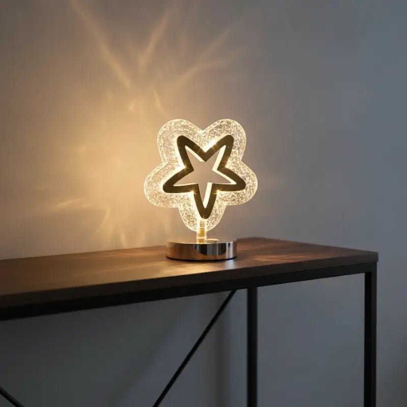 Luminária de Mesa Decorativa LED 3D Lua Estrela