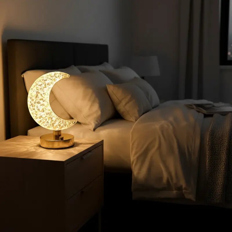 Luminária de Mesa Decorativa LED 3D Lua Estrela