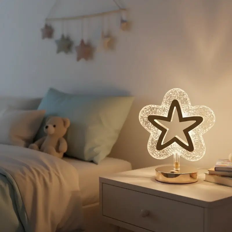 Luminária de Mesa Decorativa LED 3D Lua Estrela