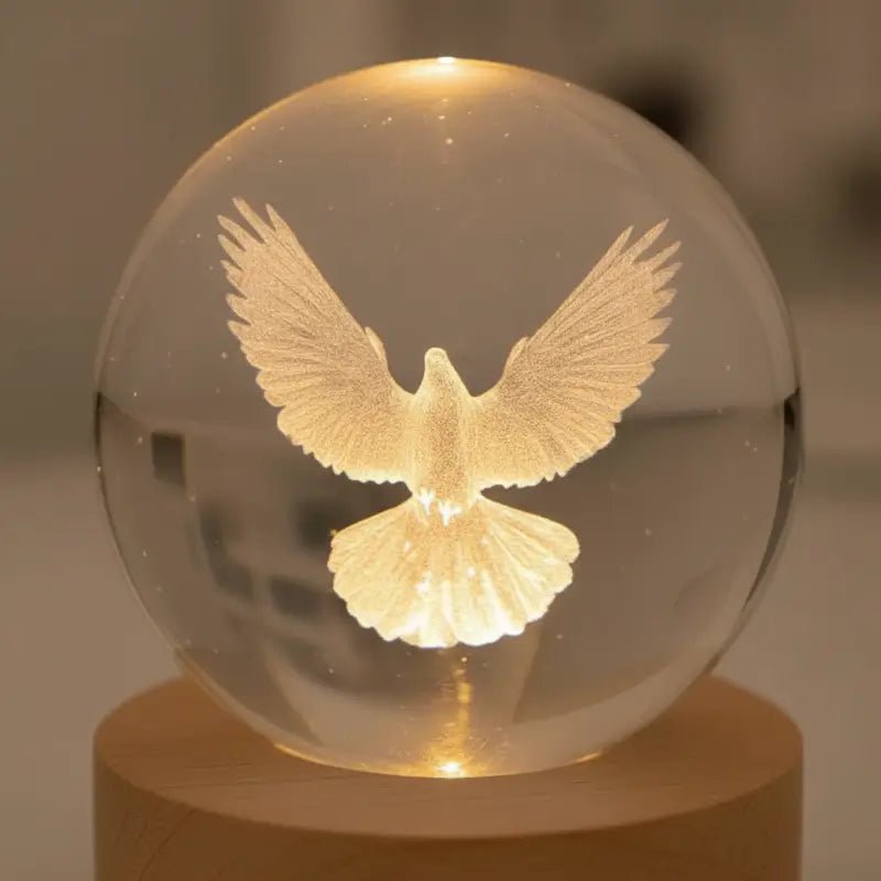 Luminária de Mesa Decorativa LED Globo 3D Religiosa
