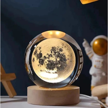 Luminária de Mesa Decorativa LED Globo 3D Universo USB