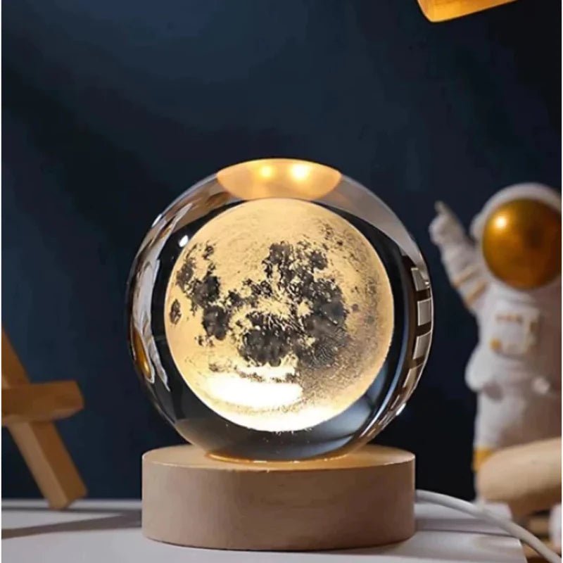 Luminária de Mesa Decorativa LED Globo 3D Universo USB