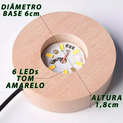 Luminária de Mesa Decorativa LED Globo 3D Universo USB