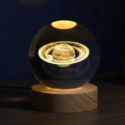 Luminária de Mesa Decorativa LED Globo 3D Universo USB