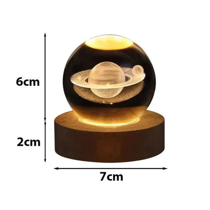 Luminária de Mesa Decorativa LED Globo 3D Universo USB