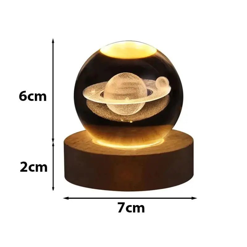 Luminária de Mesa Decorativa LED Globo 3D Universo USB