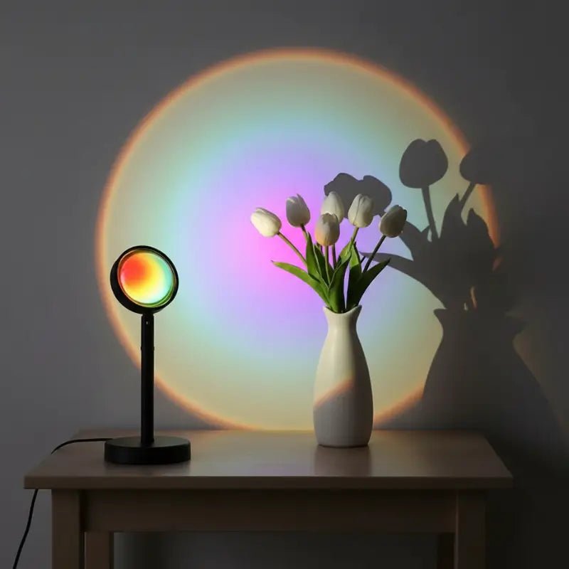 Luminária de Mesa Decorativa Projetor Colorida Atmosfera