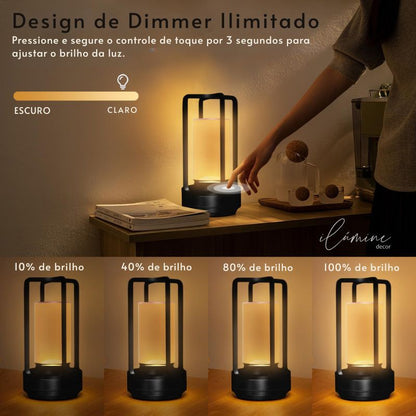 Luminária de Mesa Lamparina de Led