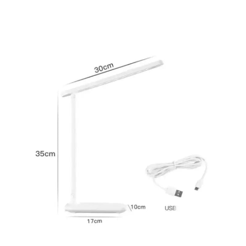 Luminária de Mesa LED Leitura Ajustável Recarregável 3 Modos