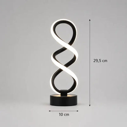 Luminária de Mesa LED Ondulada Moderna 3 Tons de Luz