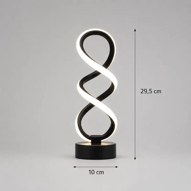Luminária de Mesa LED Ondulada Moderna 3 Tons de Luz