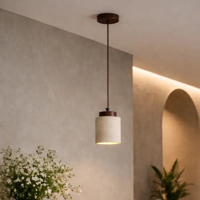 Luminária de Teto Pendente Wabi-Sabi Estilo Japonês