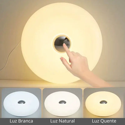 Luminária Decorativa de Mesa Donut LED USB