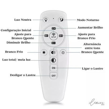 Lustre LED Pendente Infinito Luxo 45W