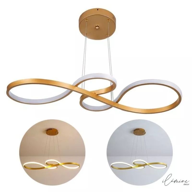 Lustre LED Pendente Infinito Luxo 45W