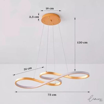 Lustre LED Pendente Infinito Luxo 45W