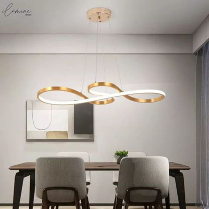 Lustre LED Pendente Infinito Luxo 45W